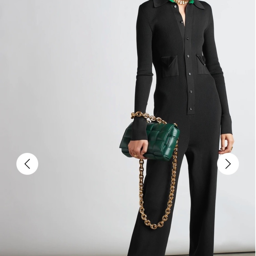BOTTEGA VENETA Ribbed silk-blend jumpsuit